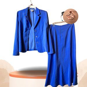 J.W. Treci | Blue Suit Skirt